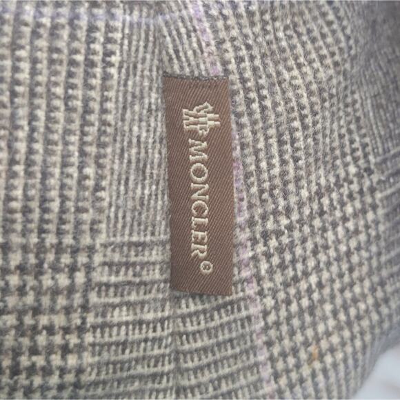 Vintage Y2K Moncler Brown Label Wool Down Glen Plaid Puffer Coat 2 = M - Picture 5 of 16